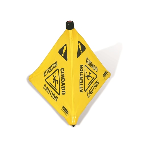 Rubbermaid Cono de piso emergente multilingüe "piso húmedo" de 30 pulgadas, amarillo